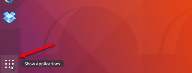 Show Applications in Ubuntu 17.10