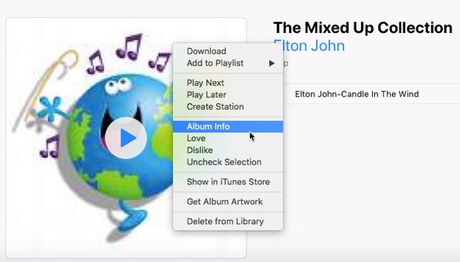 how to add artwork to itunes file