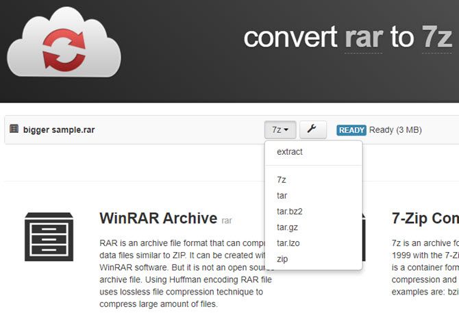 free online file converter rar to zip no size limit
