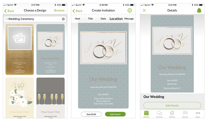 create your own wedding invitations with evite for mobile 