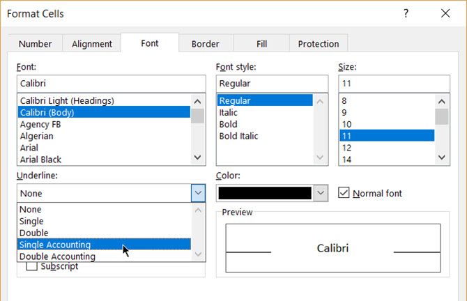 How to Use the Hidden Underline Formats in Excel