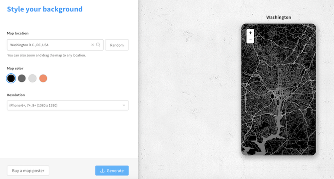 map location as your phone s wallpaper