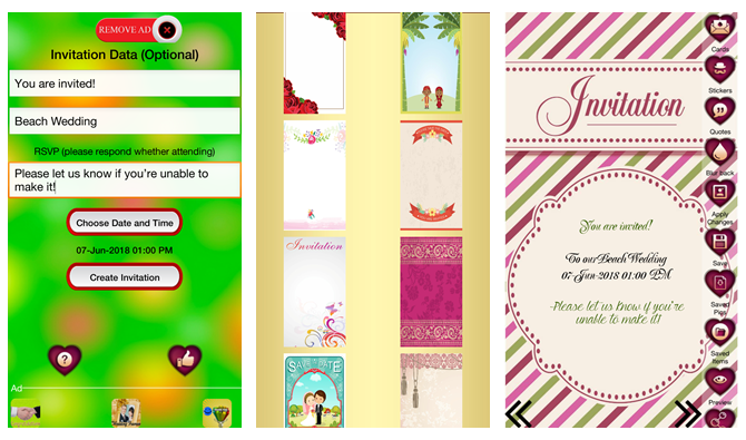 create your own wedding invitations with wedding invitations cards vcsapps maker mobile app