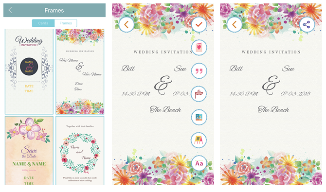 create your own wedding invitations with wedding invitations cards Cruise Infotech maker mobile app