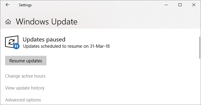 Windows 10 Windows Update Paused