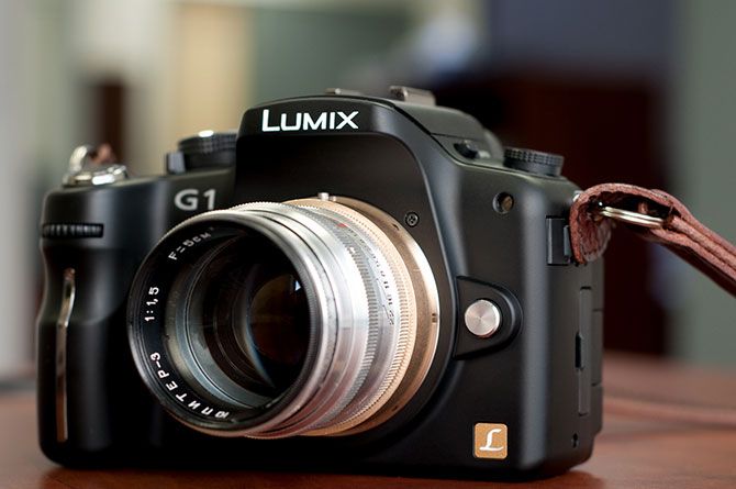 Adapted lens on Panasonic Lumix