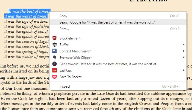 Context Menu Search Chrome extension