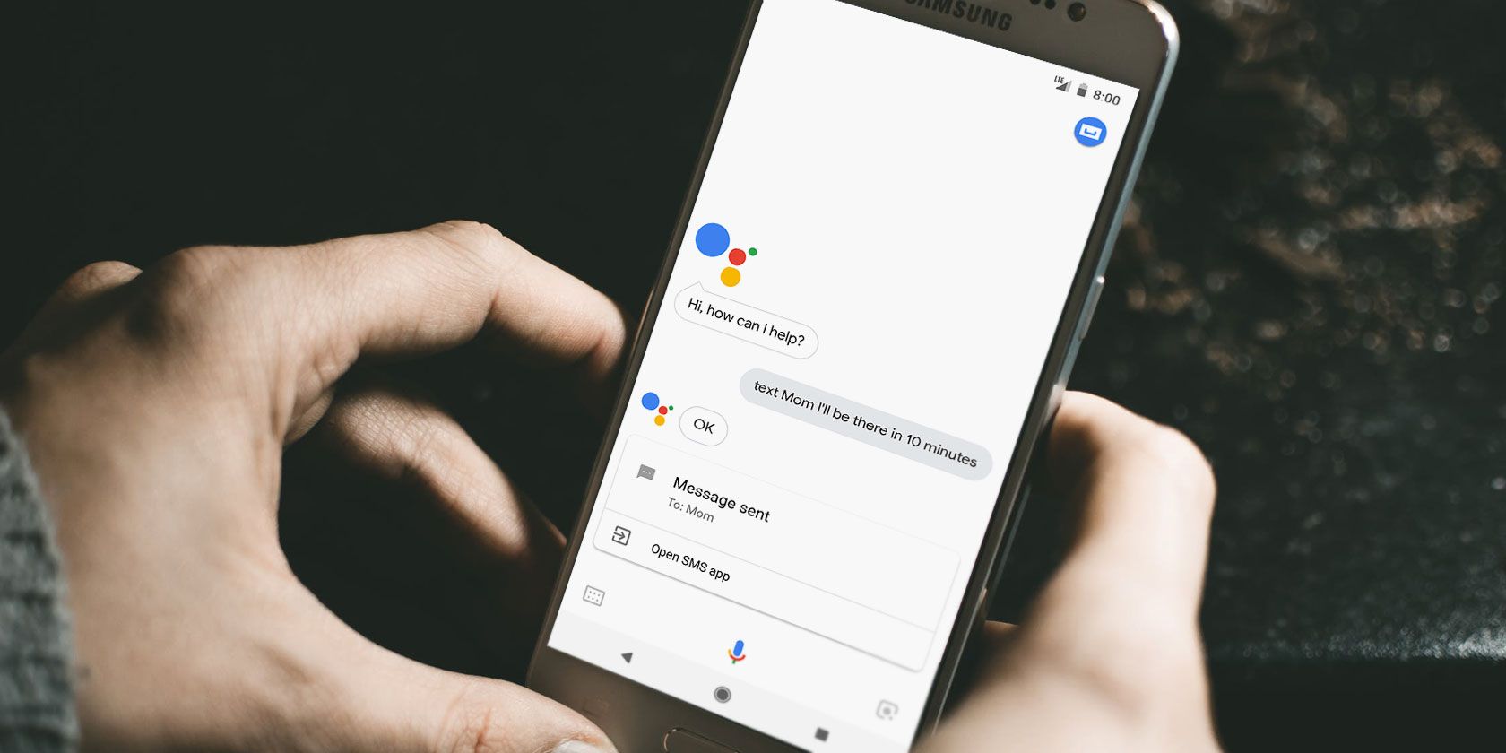 Google Assistant interface on Android phone