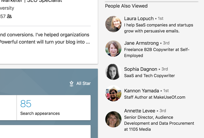 People Also Viewed section on LinkedIn Profile