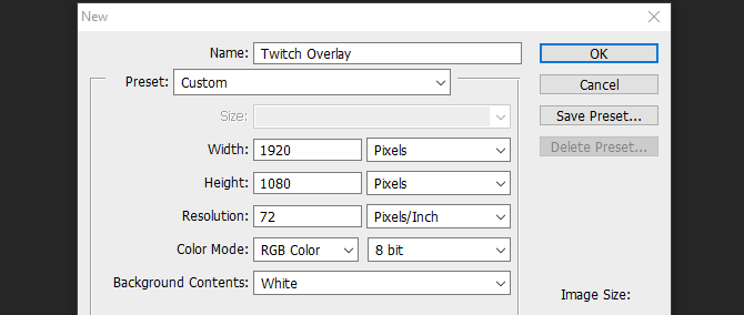 a twitch overlay using photoshop