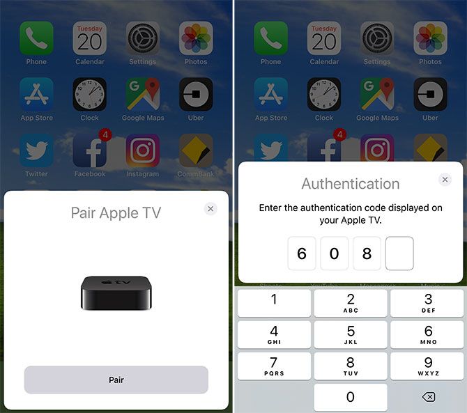 Pairing iPhone with Apple TV - Remote Control Apple TV With iPhone