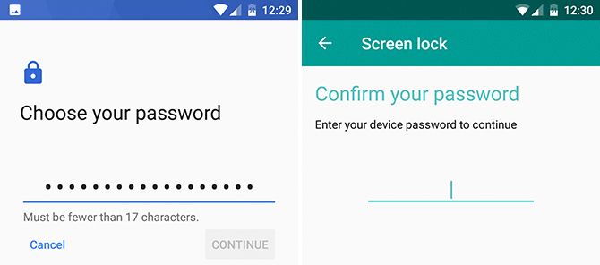 Android Password Lock Screen