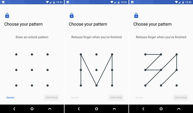 Android Pattern Lock Screen