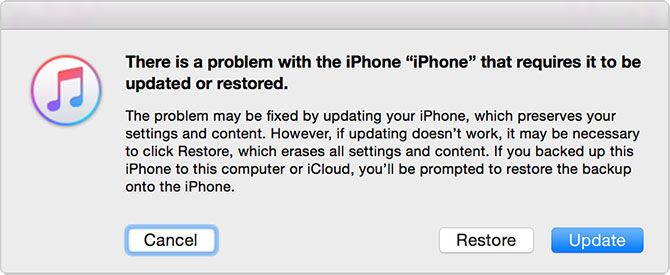 iTunes Repair iPhone