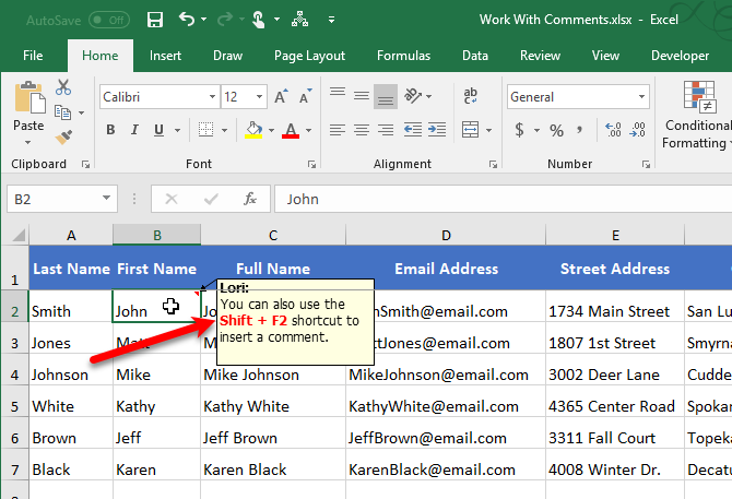 The Beginner's Guide to Comments in Microsoft Excel