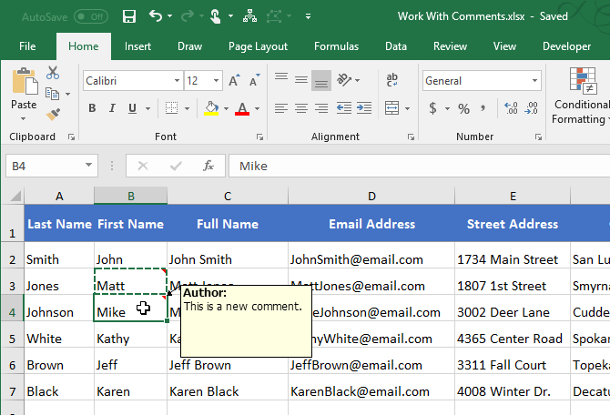 The Beginner's Guide to Comments in Microsoft Excel