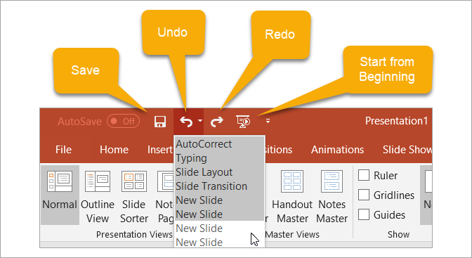 Beginner’s Guide to Microsoft PowerPoint - Quick Access Toolbar