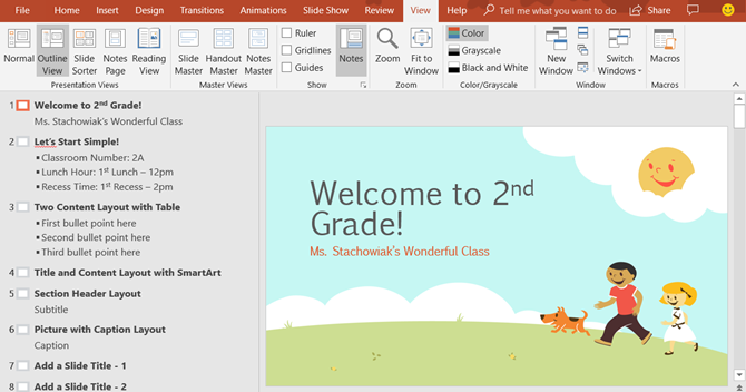 Beginner’s Guide to Microsoft PowerPoint - Outline View