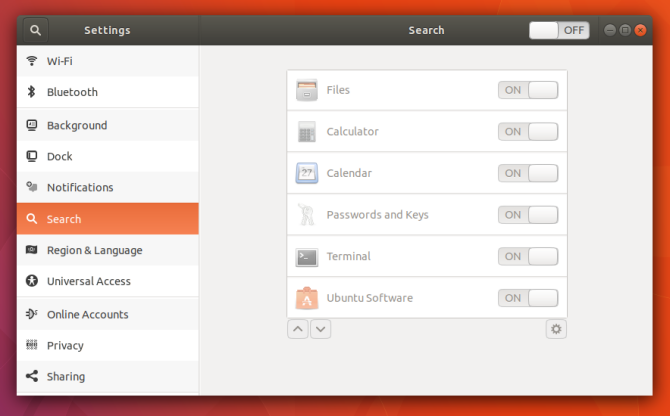 turn off search sources to speed up gnome