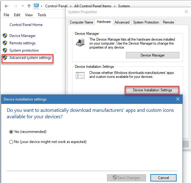 Windows 10 Disable Driver Updates