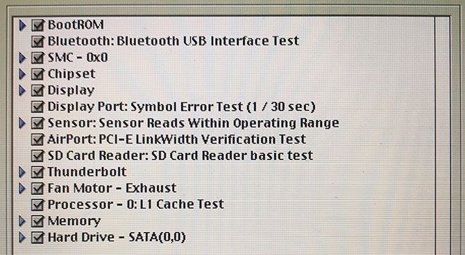 Apple Service Diagnostics EFI Testing