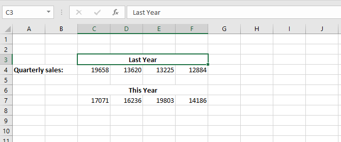Using Merge in Excel for formatting