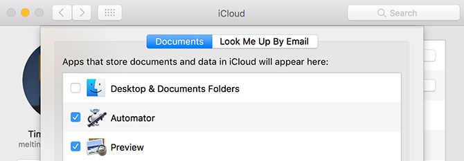 Store Desktop and Documents in iCloud