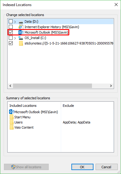 speed up indexing in outlook for mac