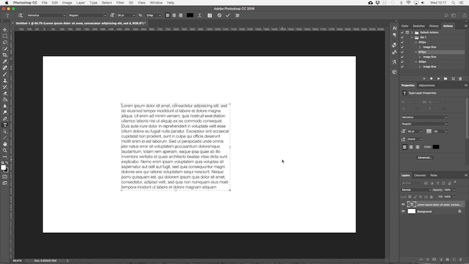working with text in photoshop - photoshop paragraph text