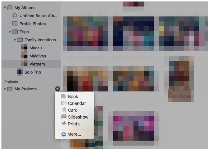 Photo Library Mac - select photo product