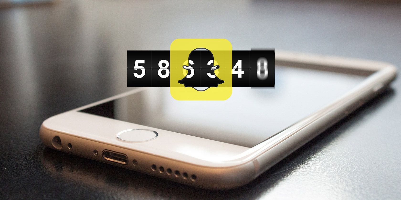 mobile phone with snapchat logo and counter
