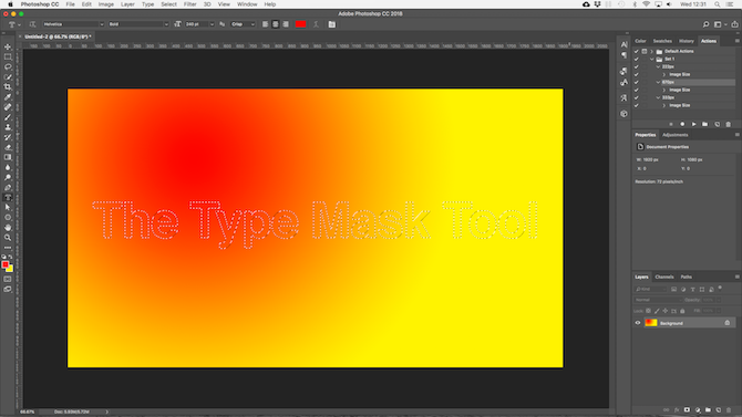 working with text in photoshop - photoshop type mask tool