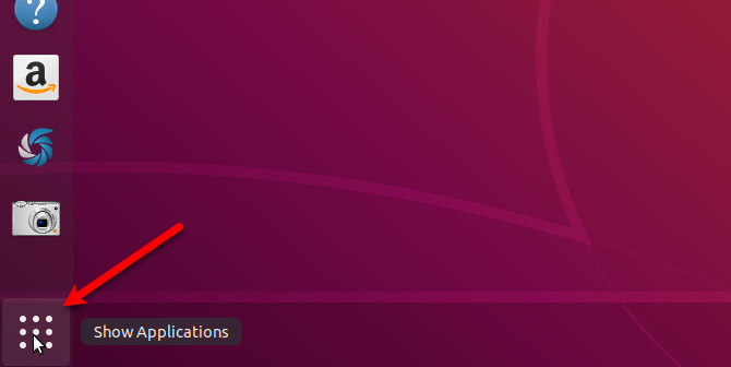 Click Show Application in Ubuntu
