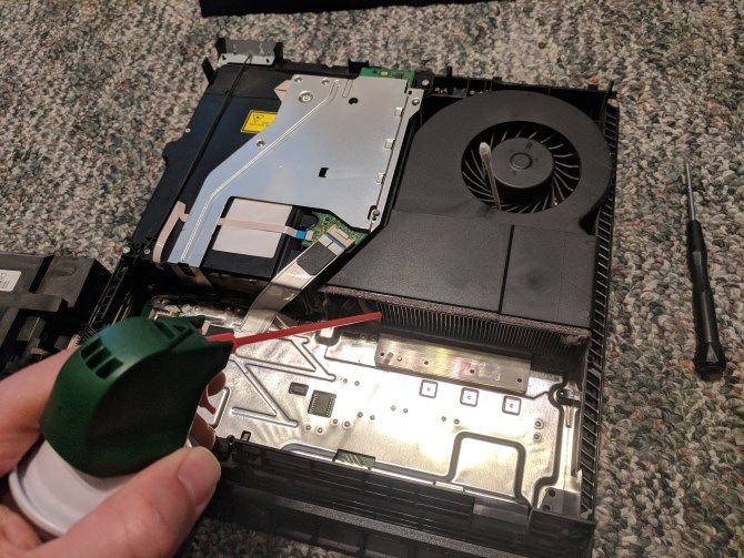 PS4 Cleaning with Air