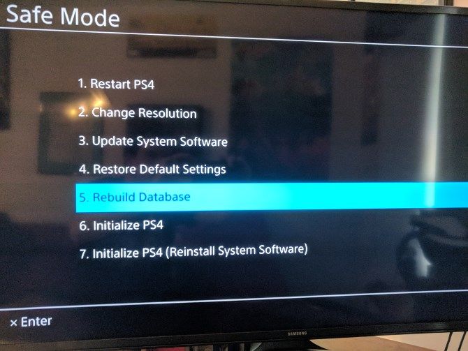 PS4 Rebuild Database