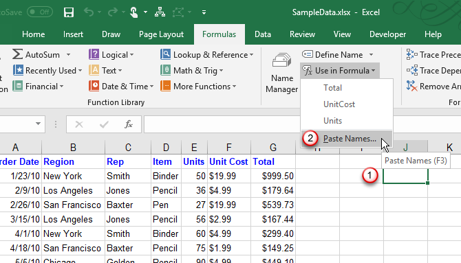 How To Work With Named Ranges In Microsoft Excel How To Work With Named Ranges In Microsoft Excel