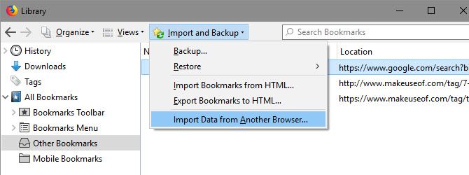 Firefox-Import-Bookmarks
