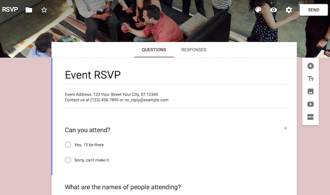 rsvp form tools for organized meetings