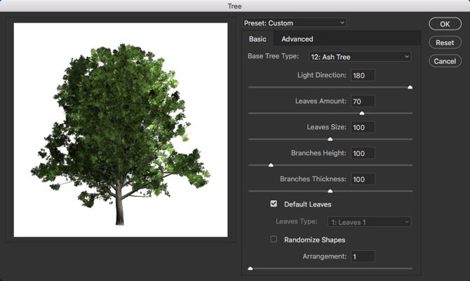 Photoshop Tree Filter