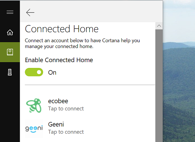 Cortana Desktop Connected Home
