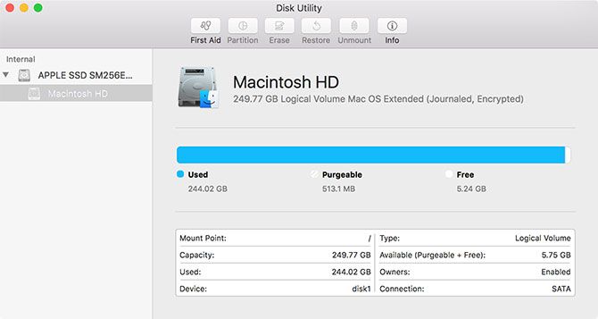 Disk Utility for macOS