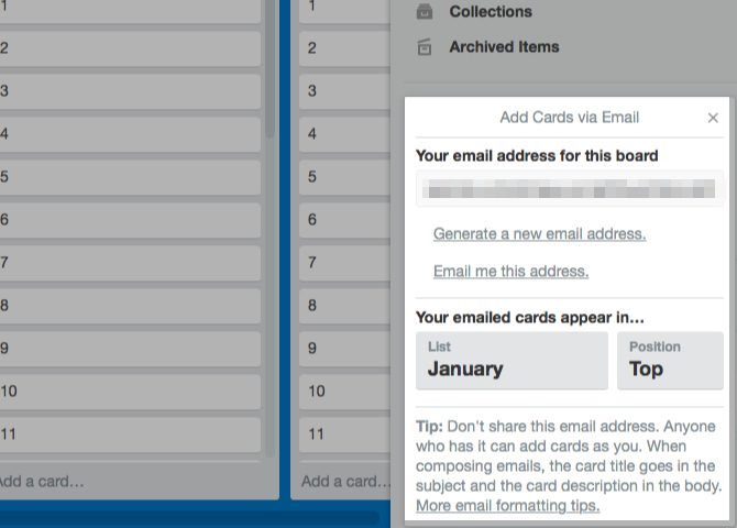 how to use trello - create a card via email