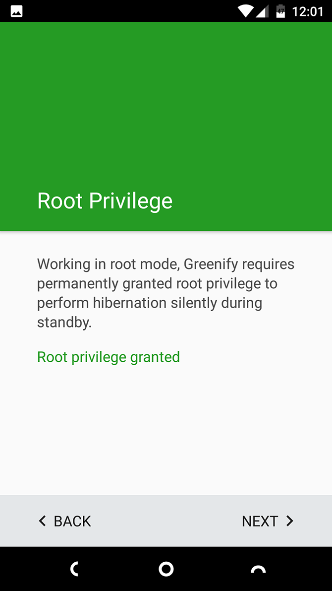 Privilege Root را سبز کنید