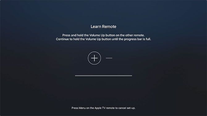 Apple TV learn new remote