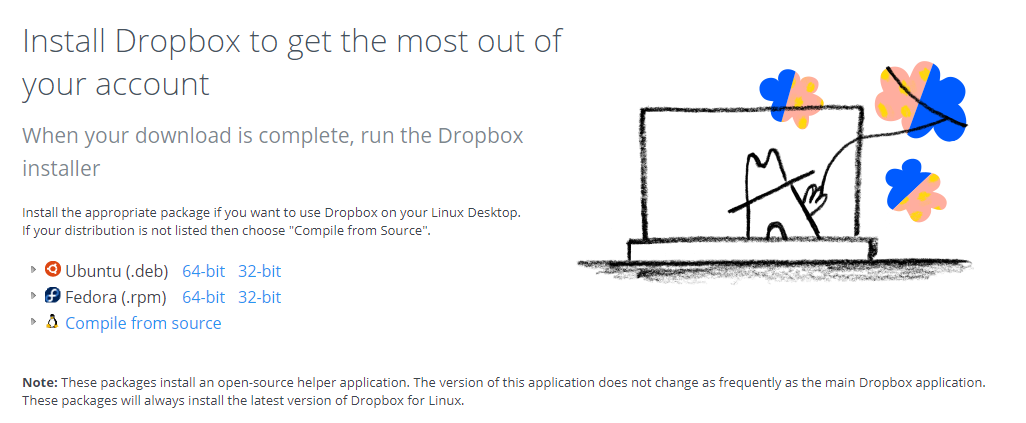 Linux options for Dropbox