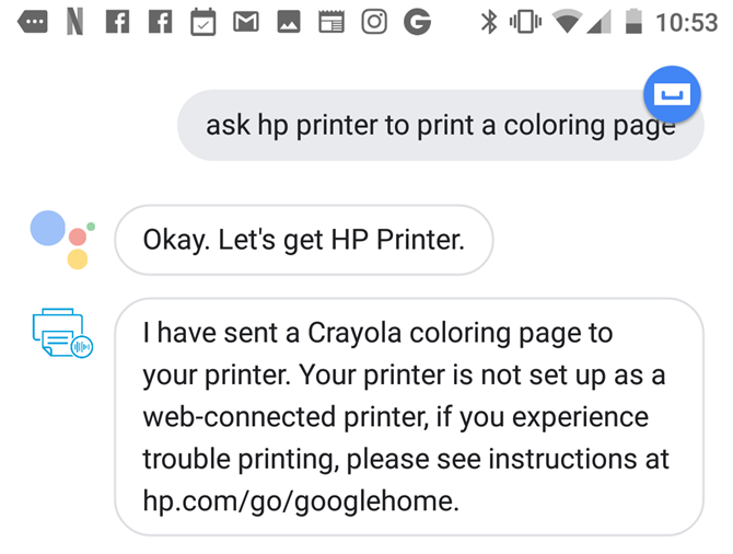 Google Assistant Print