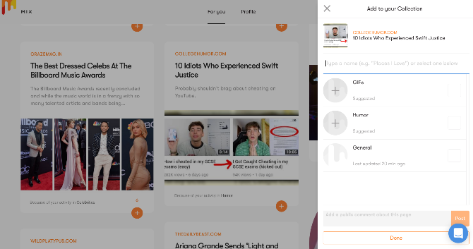 Mix, alternative officielle de StumbleUpon