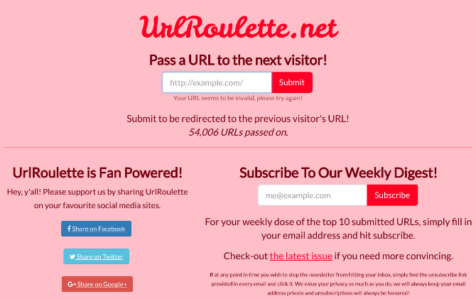 Roulette URL, Tombez Sur une alternative