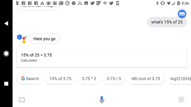 Google Assistant Tip Calculator