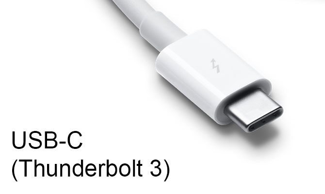 USB-C and Thunderbolt 3 connectors